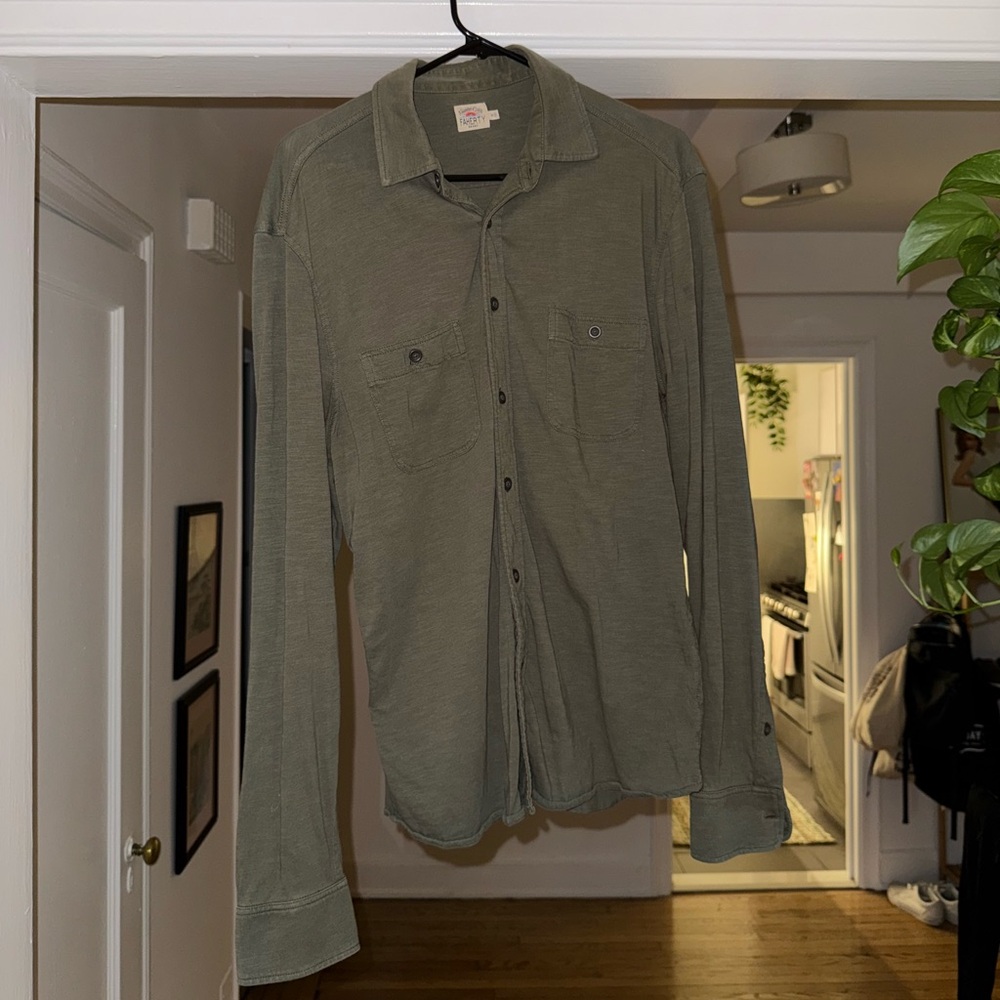 Faherty Seasons Shirt Olive